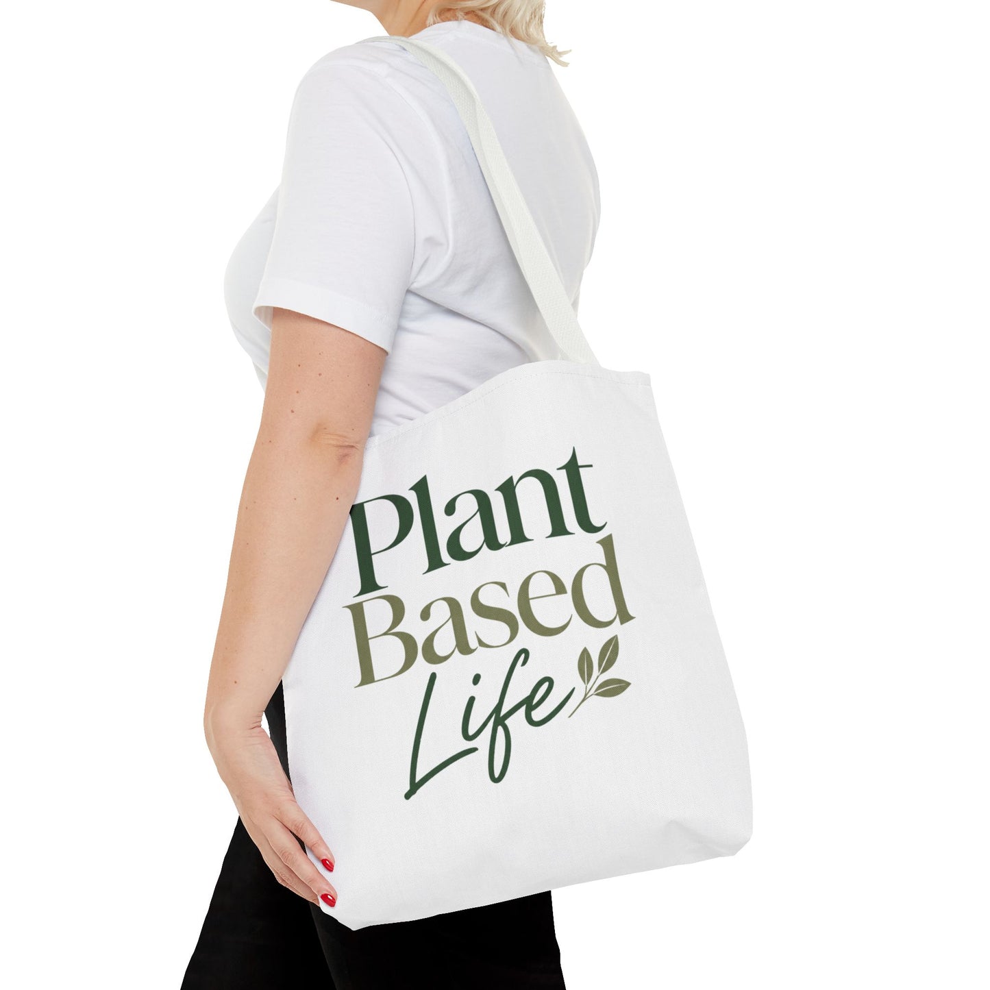 Plant-Based Tote Bag – "Plant Based Life" / "Eat Plants Daily" Eco-Friendly Canvas Tote