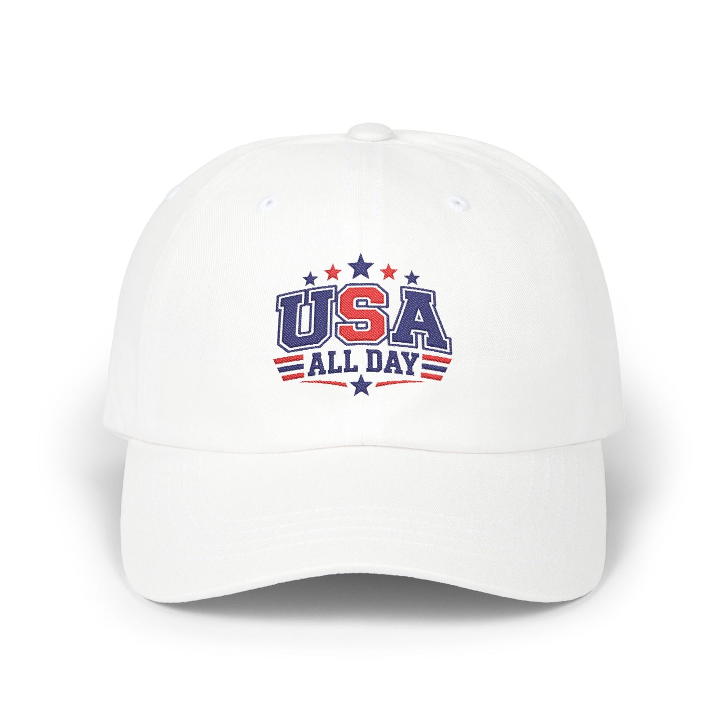 USA All Day Dad Cap — Patriotic Adjustable Baseball Hat
