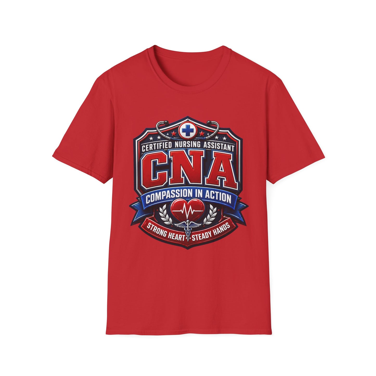 CNA T-Shirt – Certified Nursing Assistant ‘Compassion in Action’ Design