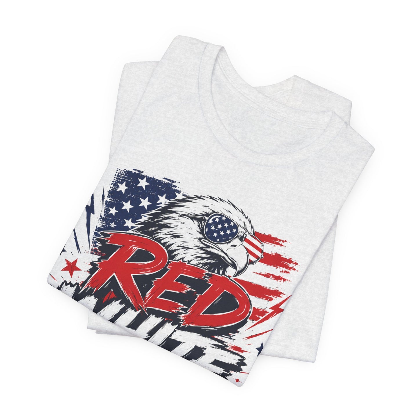 Patriotic T-Shirt - "Red White True" Eagle American Flag Tee