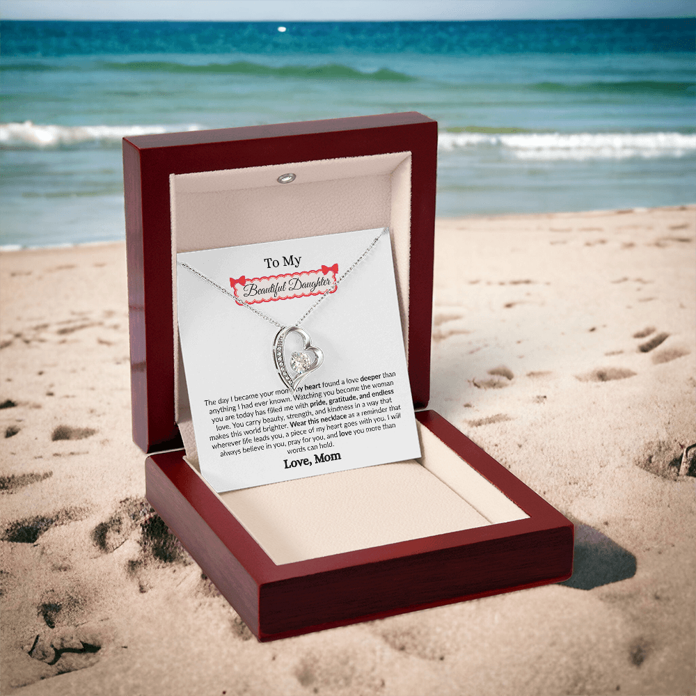 Beautiful Gift to My Loving Daughter "Love You More Than Words Can Hold" Necklace