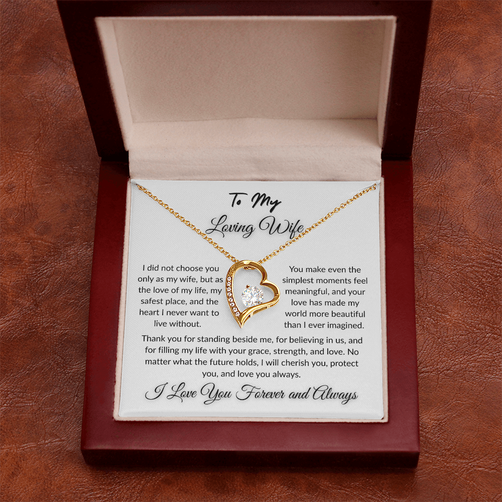 To My Beloved - Timeless Necklace Gift  I  To The Love of My Love   I Wife Gift