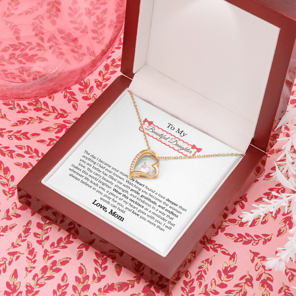Beautiful Gift to My Loving Daughter "Love You More Than Words Can Hold" Necklace