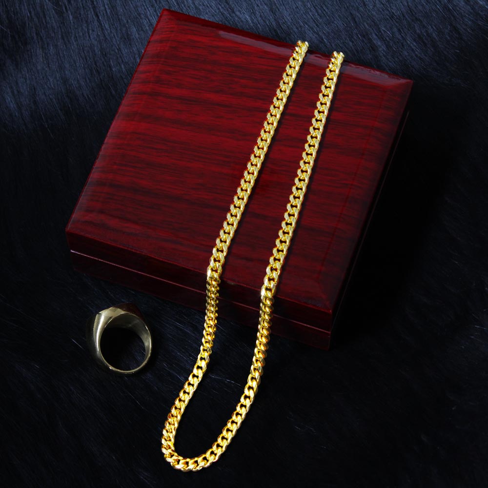 To My Husband "I Admire The Man You Are" Cuban Chain Link Necklace