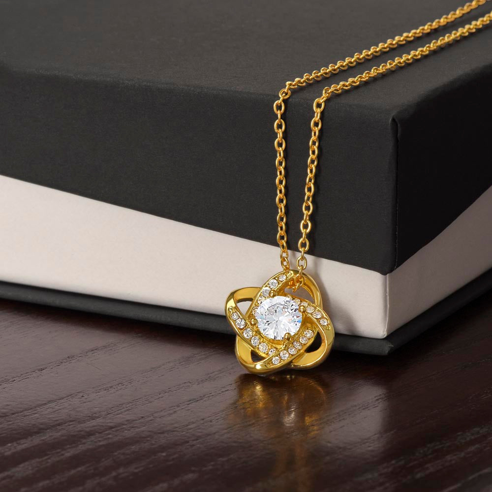 Personalized ‘Best Thing in My Life' Love Knot Necklace – Gift for Mom