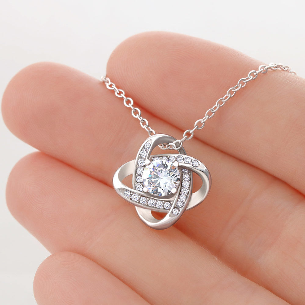 Personalized ‘Best Thing in My Life' Love Knot Necklace – Gift for Mom