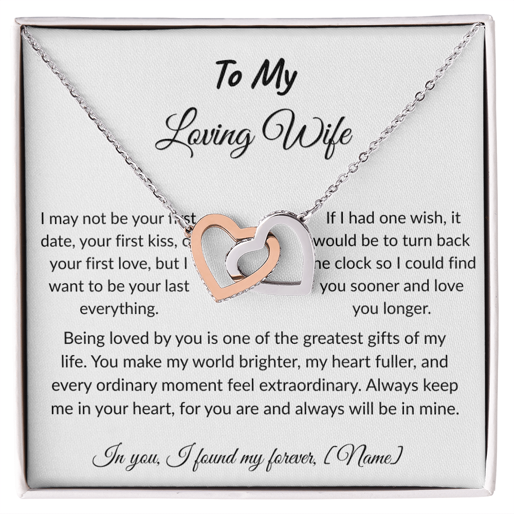 To My Wife – Forever and Always Necklace I  Anniversary Gift to Wife  I
