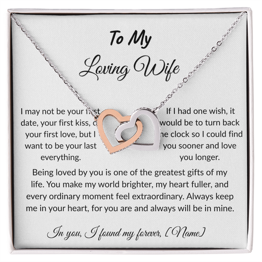 To My Wife – Forever and Always Necklace I  Anniversary Gift to Wife  I