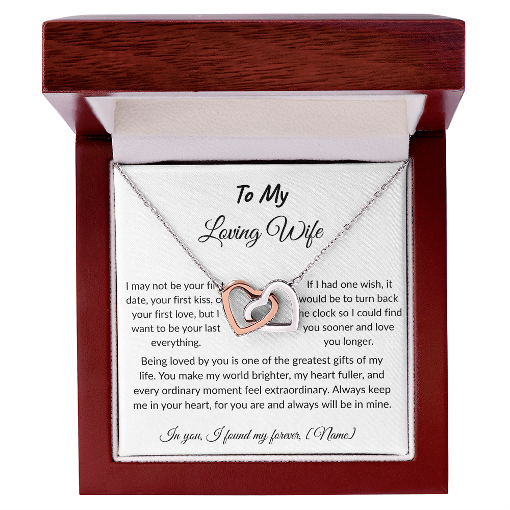 To My Wife – Forever and Always Necklace I  Anniversary Gift to Wife  I