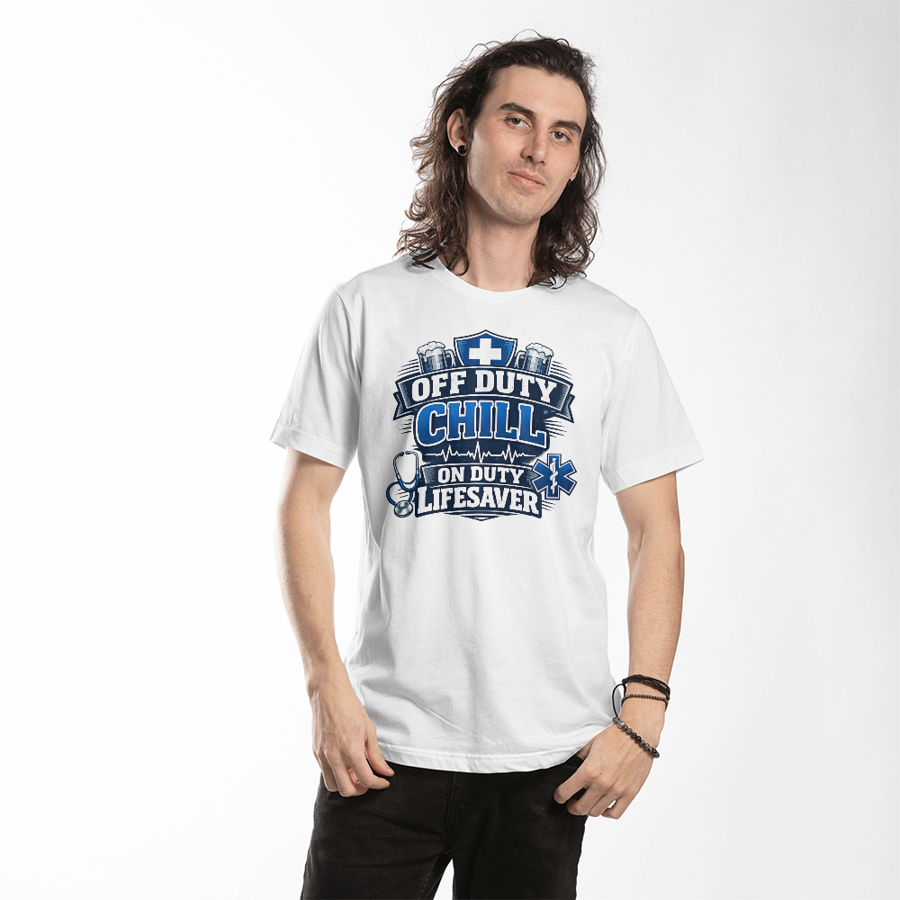 Off Duty Chill, On Duty Lifesaver – Premium Graphic Shirt.