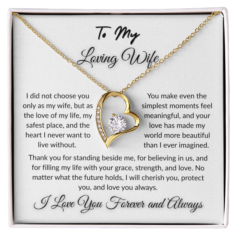 To My Beloved - Timeless Necklace Gift  I  To The Love of My Love   I Wife Gift