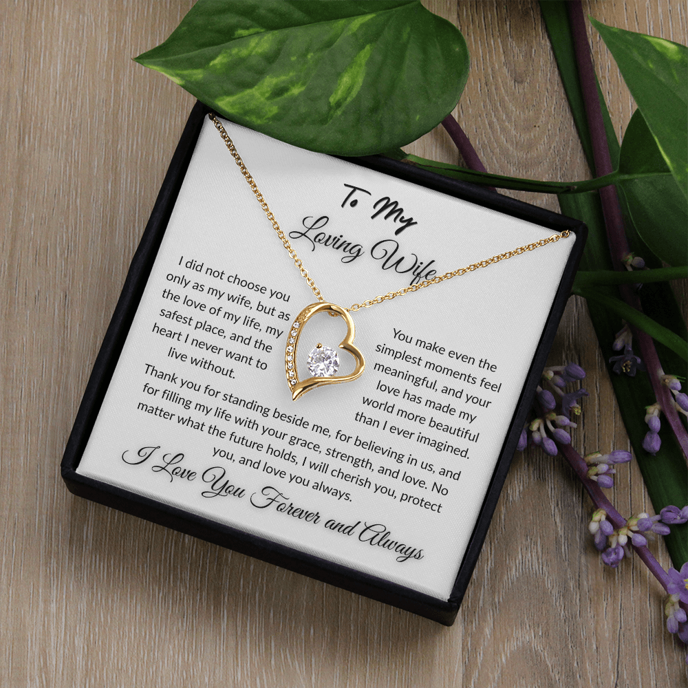 To My Beloved - Timeless Necklace Gift  I  To The Love of My Love   I Wife Gift