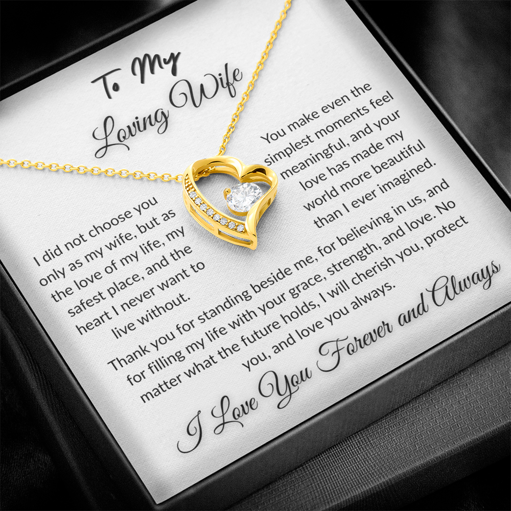 To My Beloved - Timeless Necklace Gift  I  To The Love of My Love   I Wife Gift