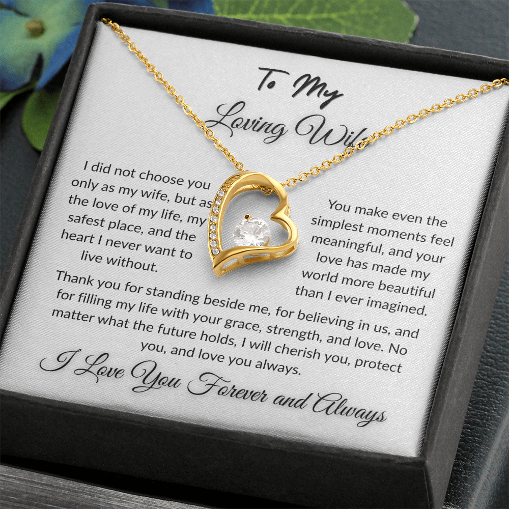 To My Beloved - Timeless Necklace Gift  I  To The Love of My Love   I Wife Gift