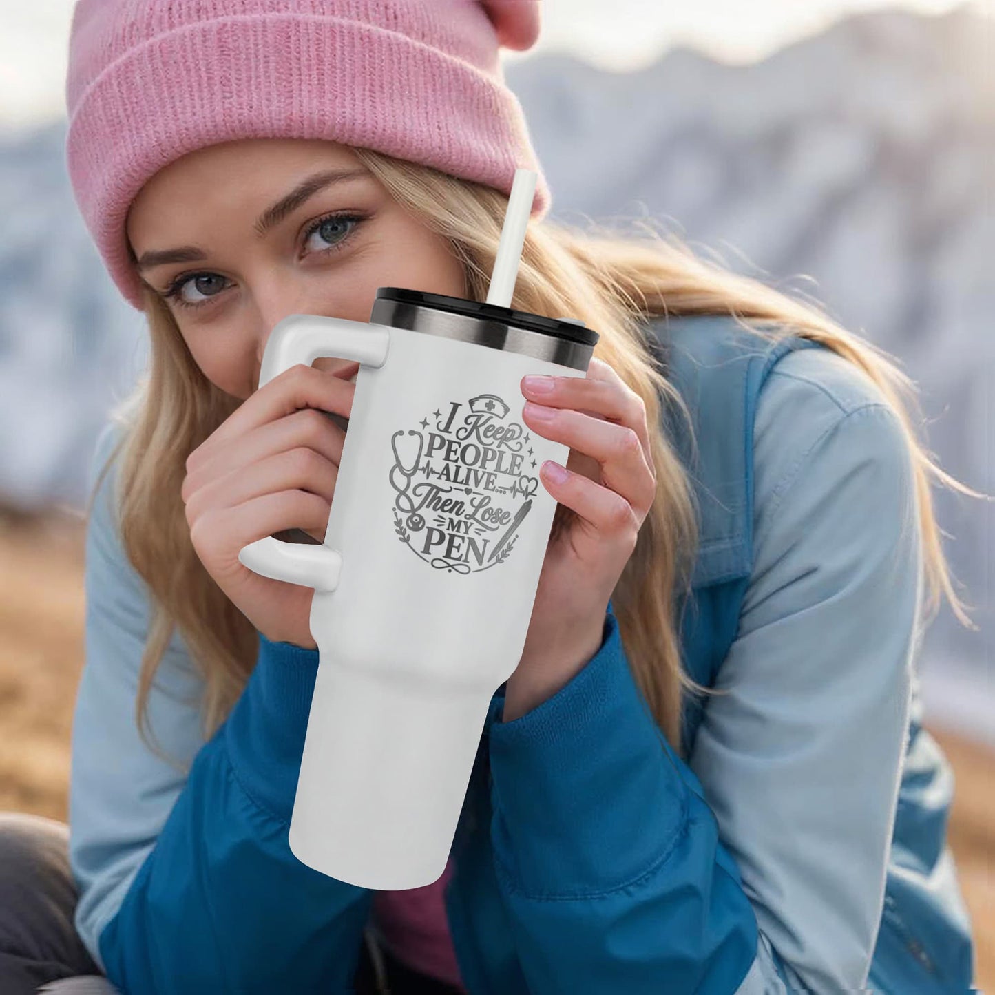 Luxury Nurse Appreciation Tumbler – 40oz Insulated Nurse Gift