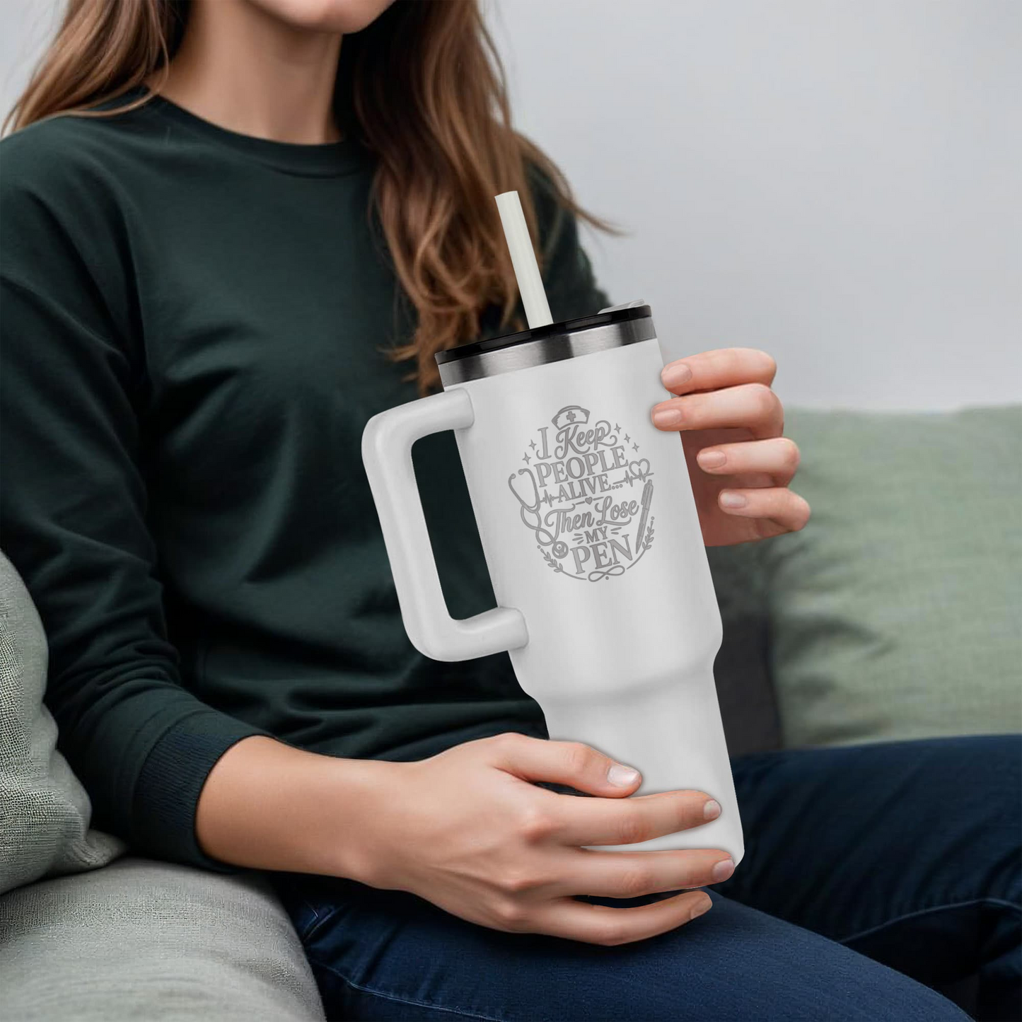 Luxury Nurse Appreciation Tumbler – 40oz Insulated Nurse Gift