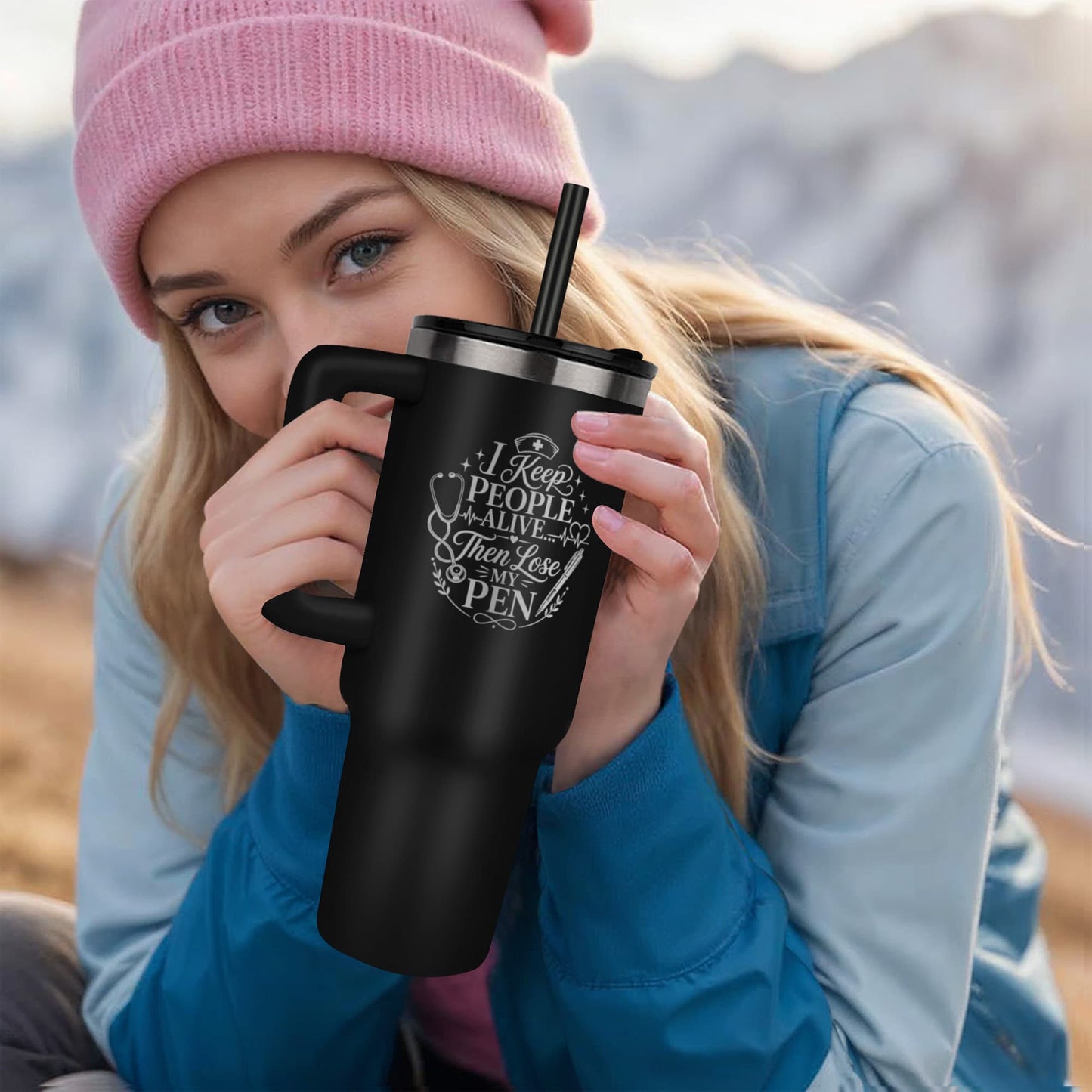Luxury Nurse Appreciation Tumbler – 40oz Insulated Nurse Gift