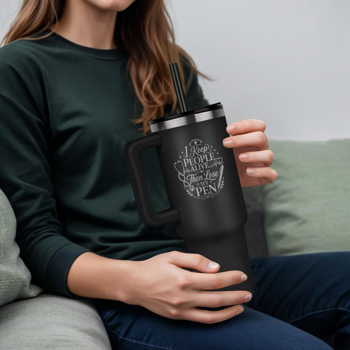 Luxury Nurse Appreciation Tumbler – 40oz Insulated Nurse Gift