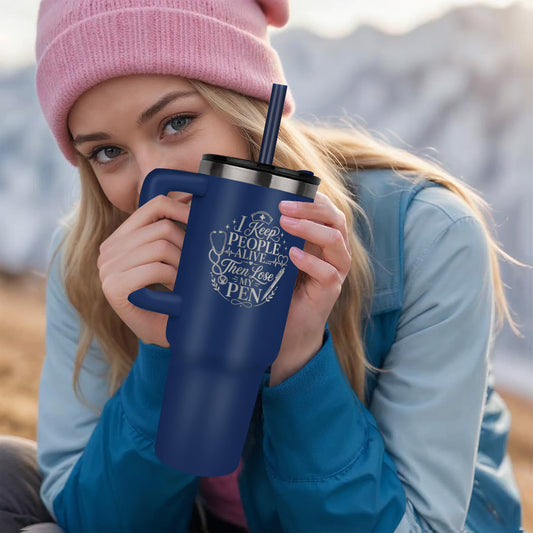Luxury Nurse Appreciation Tumbler – 40oz Insulated Nurse Gift