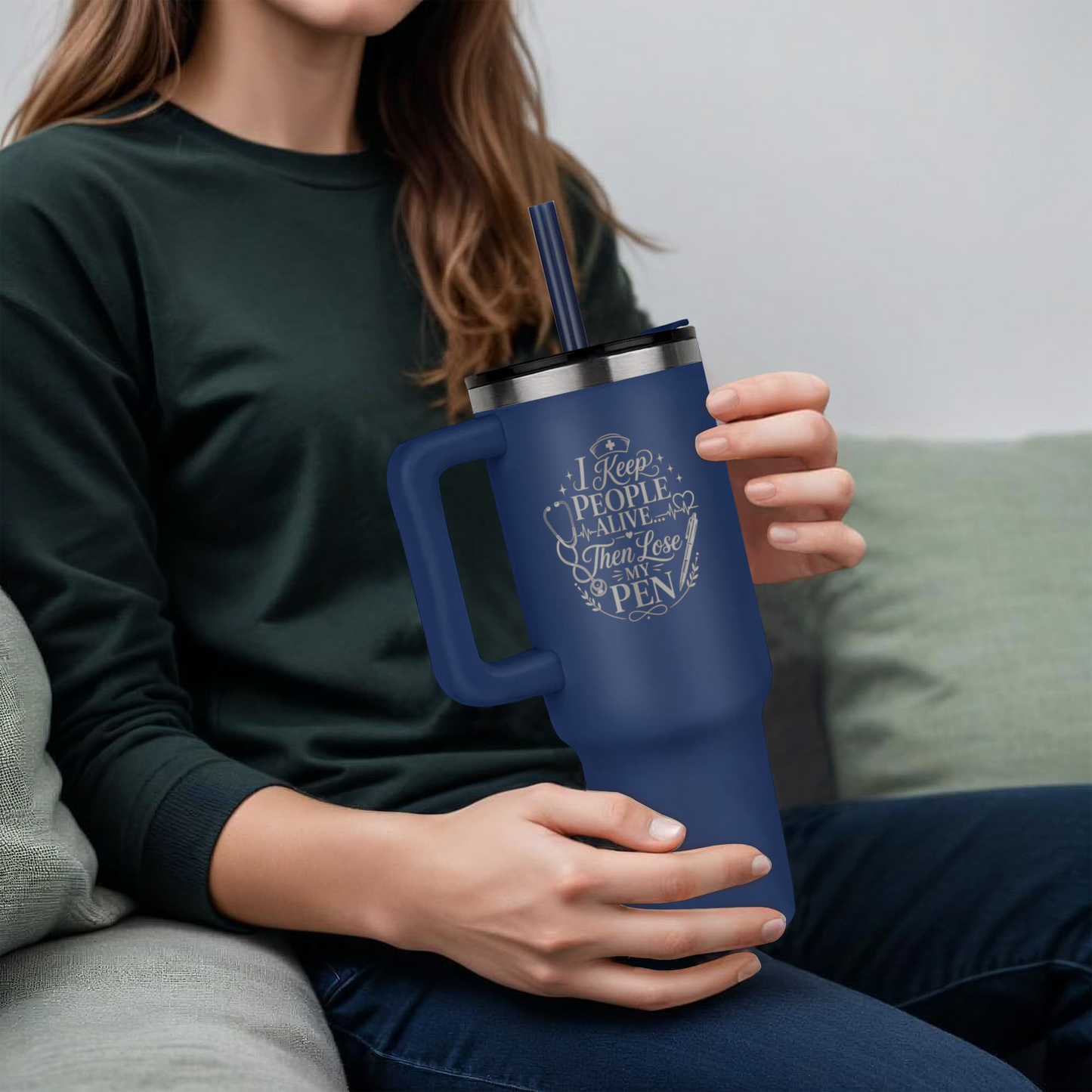 Luxury Nurse Appreciation Tumbler – 40oz Insulated Nurse Gift