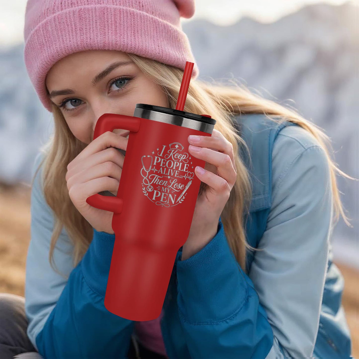 Luxury Nurse Appreciation Tumbler – 40oz Insulated Nurse Gift