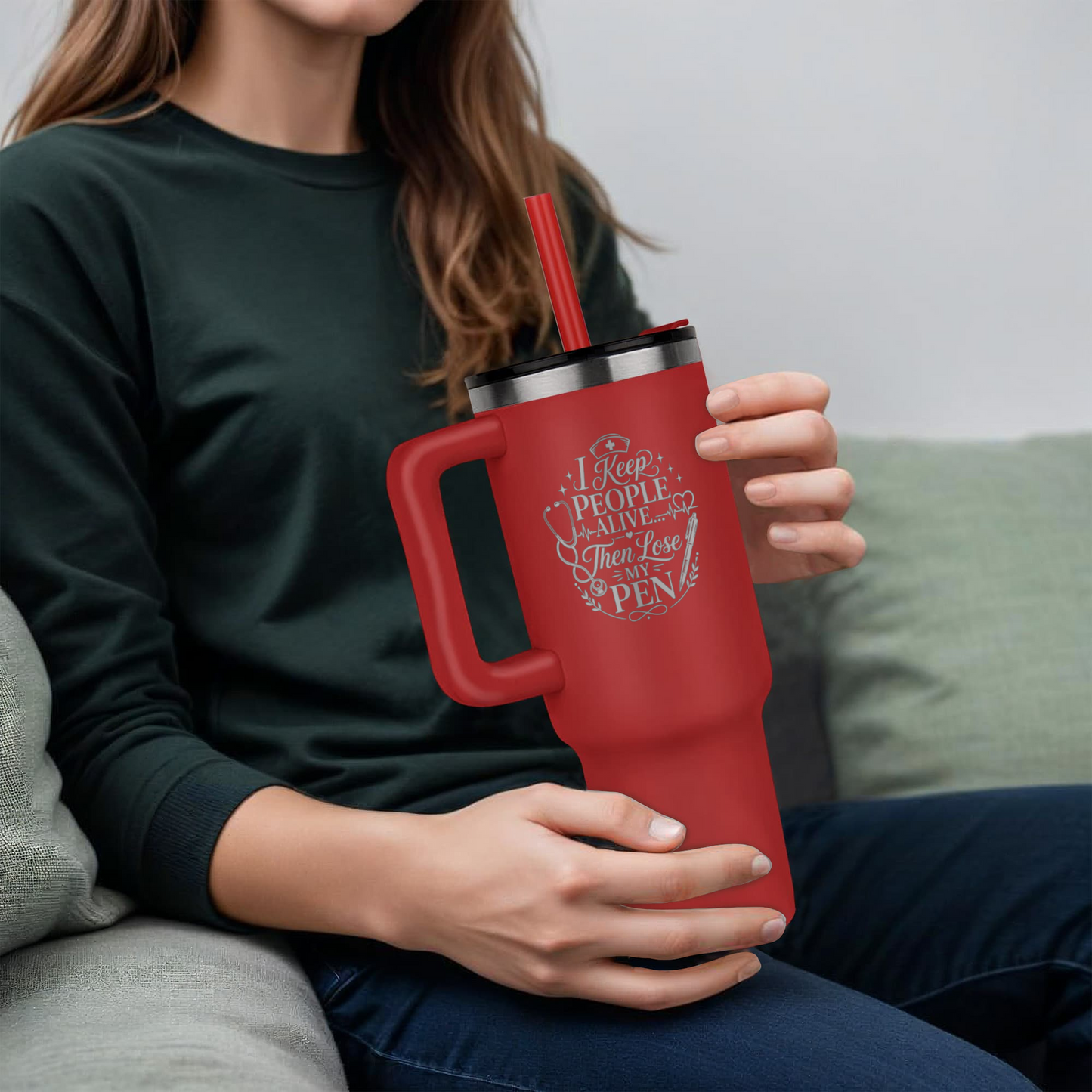 Luxury Nurse Appreciation Tumbler – 40oz Insulated Nurse Gift