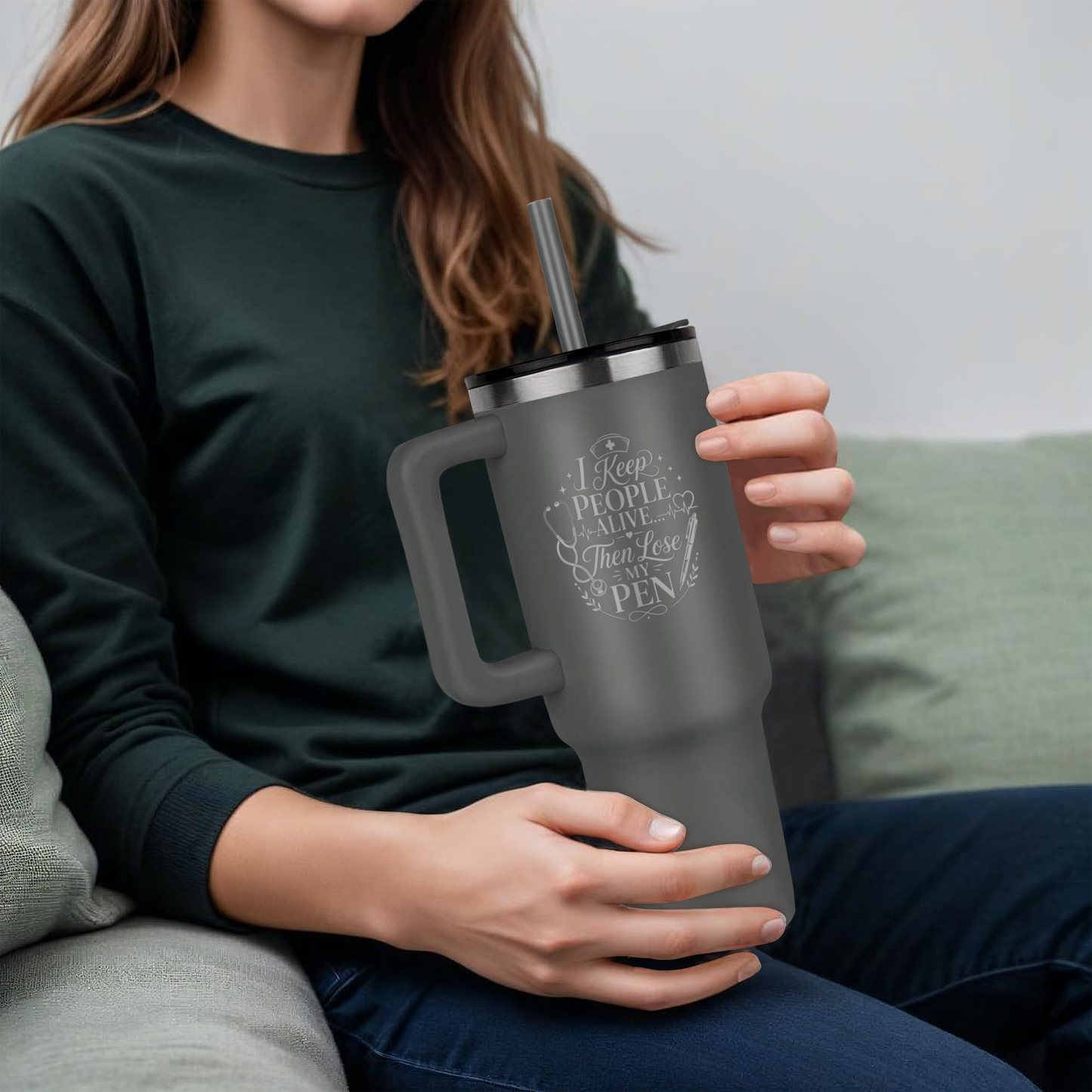 Luxury Nurse Appreciation Tumbler – 40oz Insulated Nurse Gift