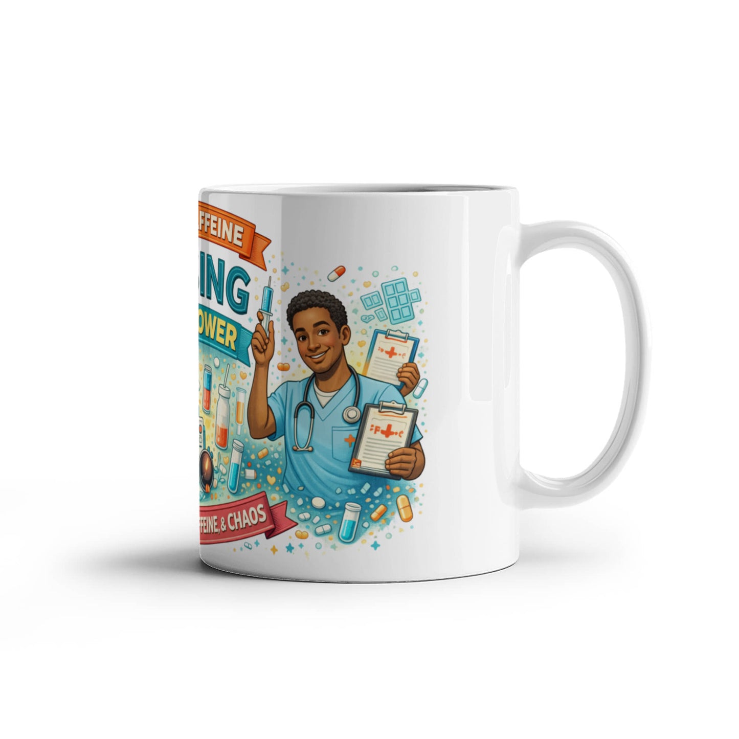 Nurse Superpower Mug – Funny Nurse Coffee Mug for White Ceramic