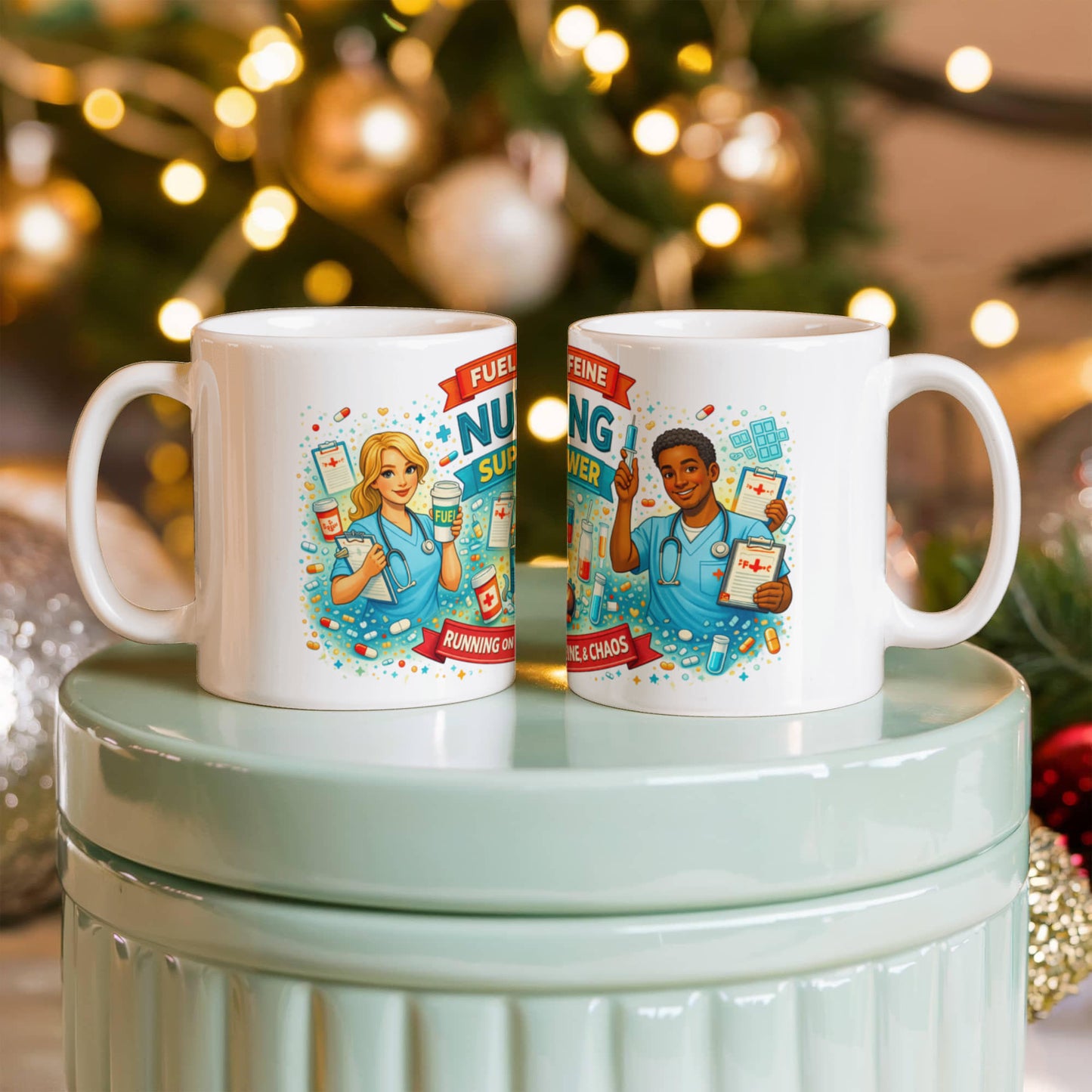 Nurse Superpower Mug – Funny Nurse Coffee Mug for White Ceramic