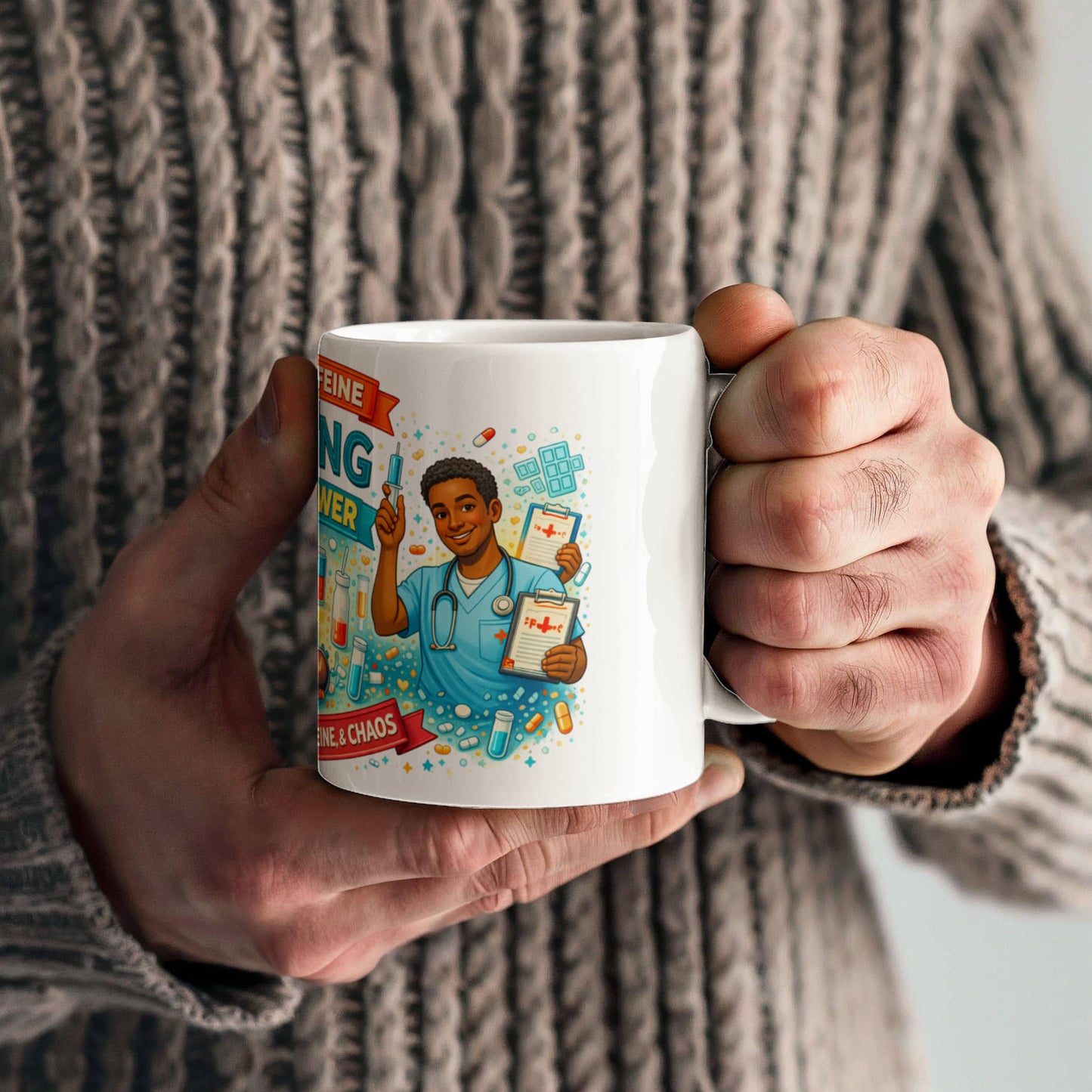 Nurse Superpower Mug – Funny Nurse Coffee Mug for White Ceramic