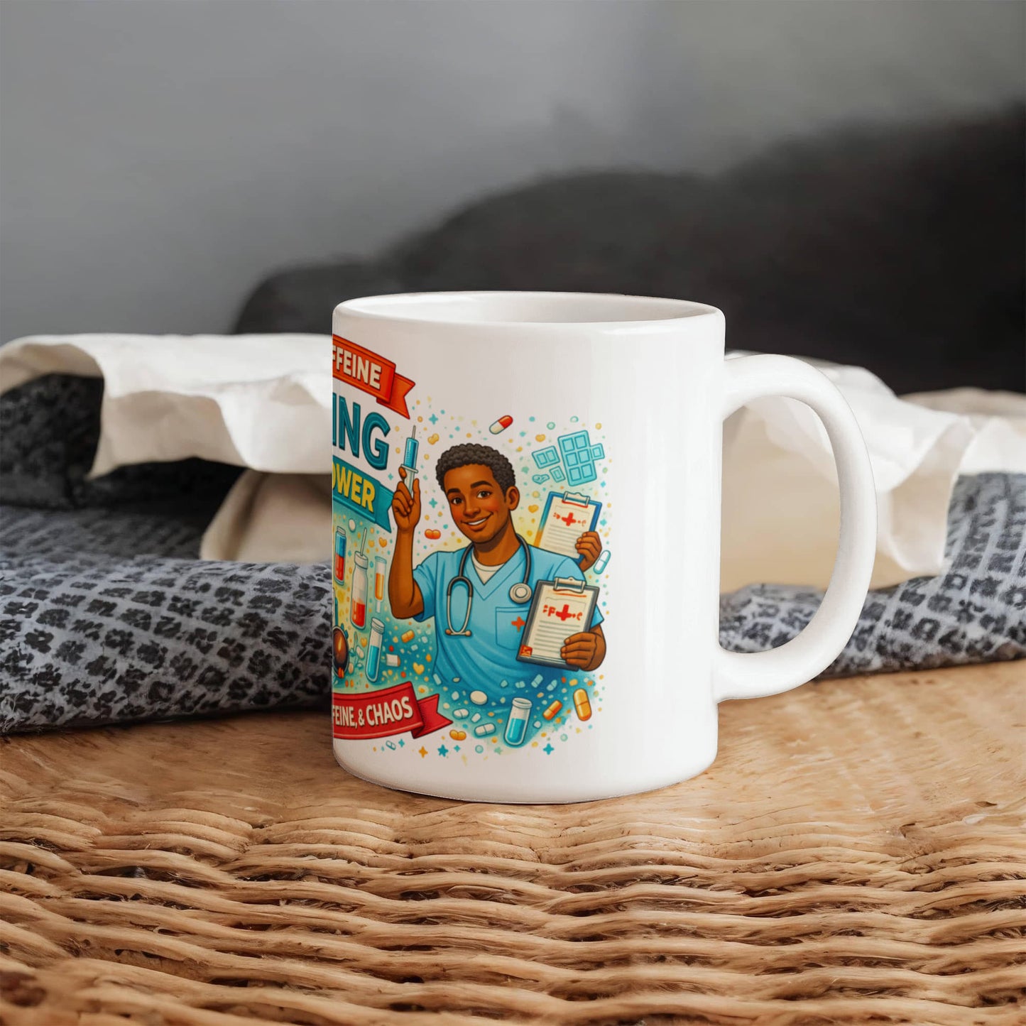 Nurse Superpower Mug – Funny Nurse Coffee Mug for White Ceramic