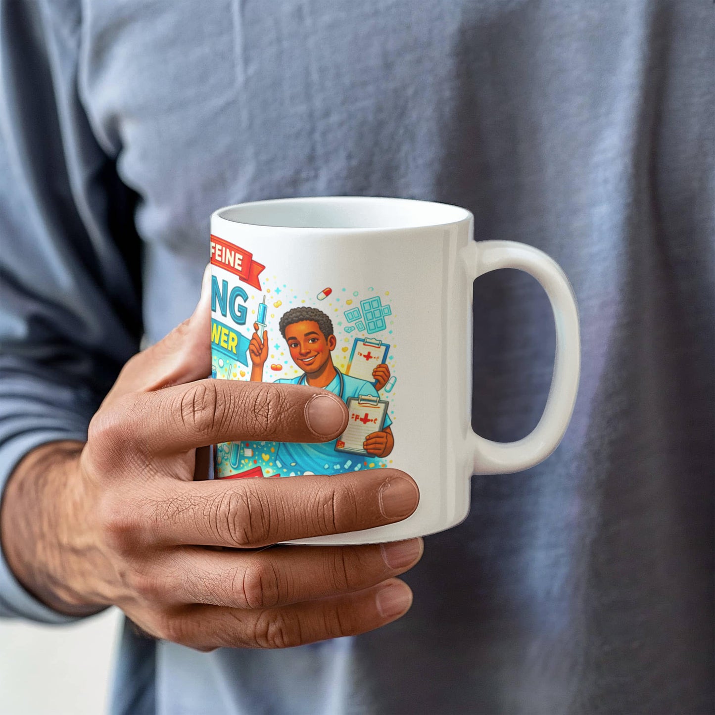 Nurse Superpower Mug – Funny Nurse Coffee Mug for White Ceramic