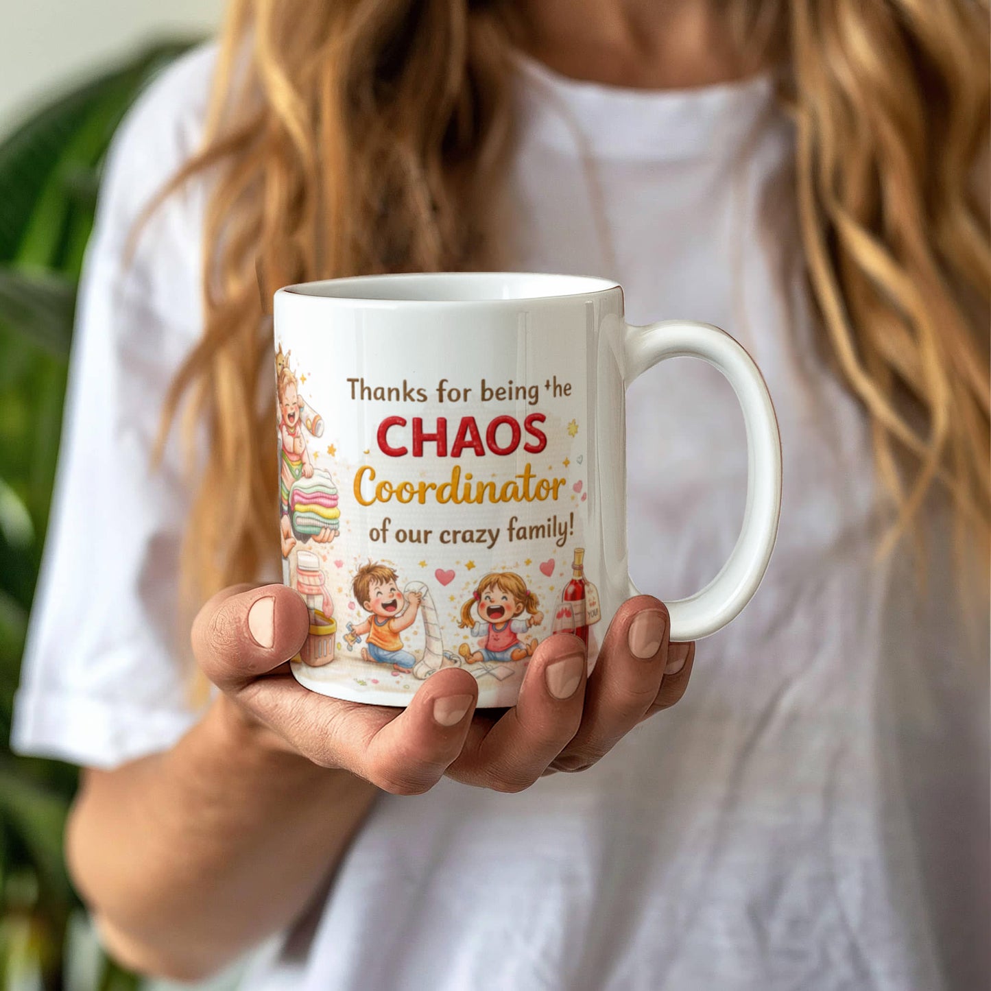 Funny Mother's Day Mug for Mom, Mom Master of Multi-Tasking Mug, Chaos Coordinator Gift for Mom, 15oz White Ceramic Mug