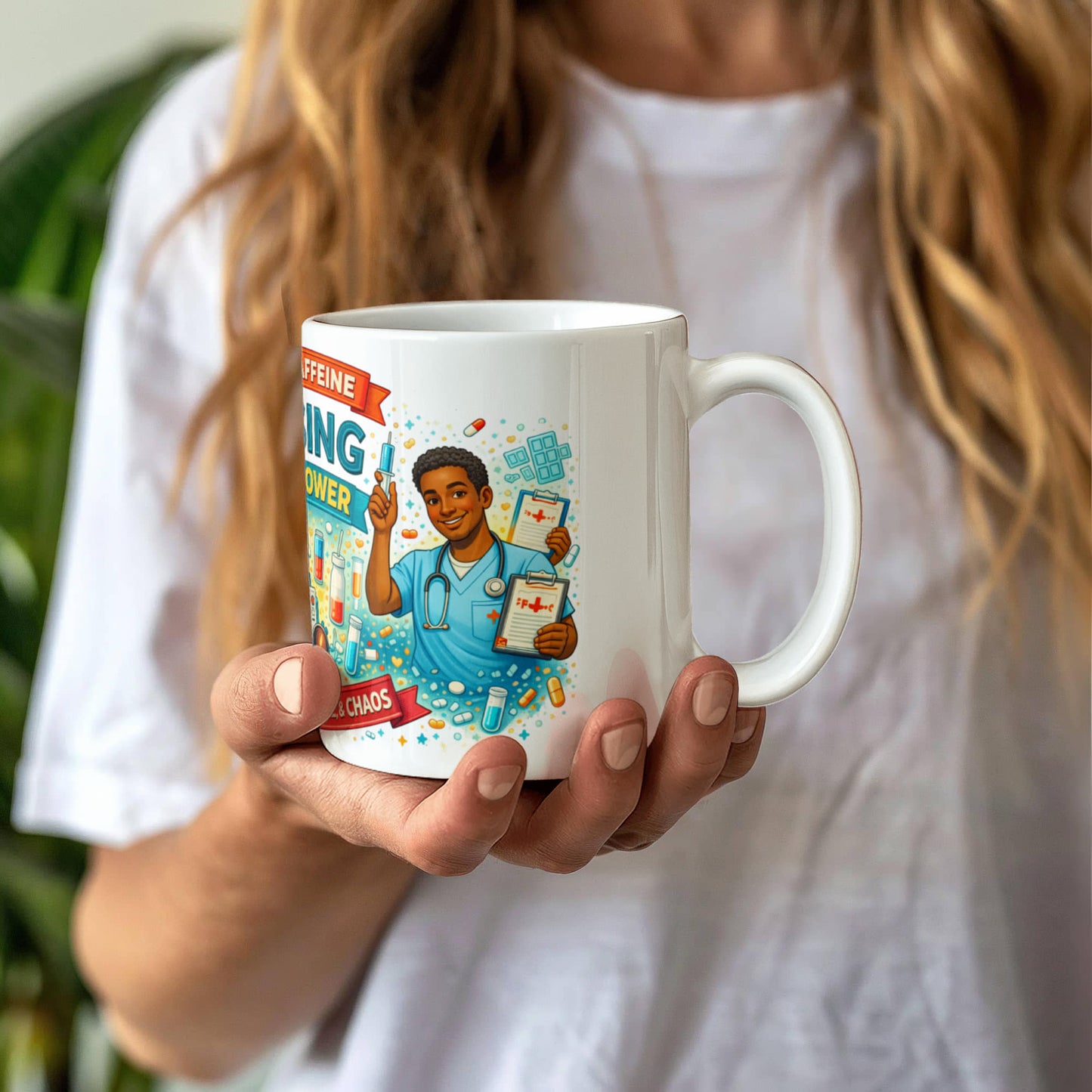 Nurse Superpower Mug – Funny Nurse Coffee Mug for White Ceramic